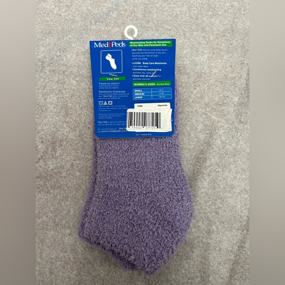 Medi Peds Aloe Vera Super Soft Low Cut Socks NWT - Picture 2 of 2